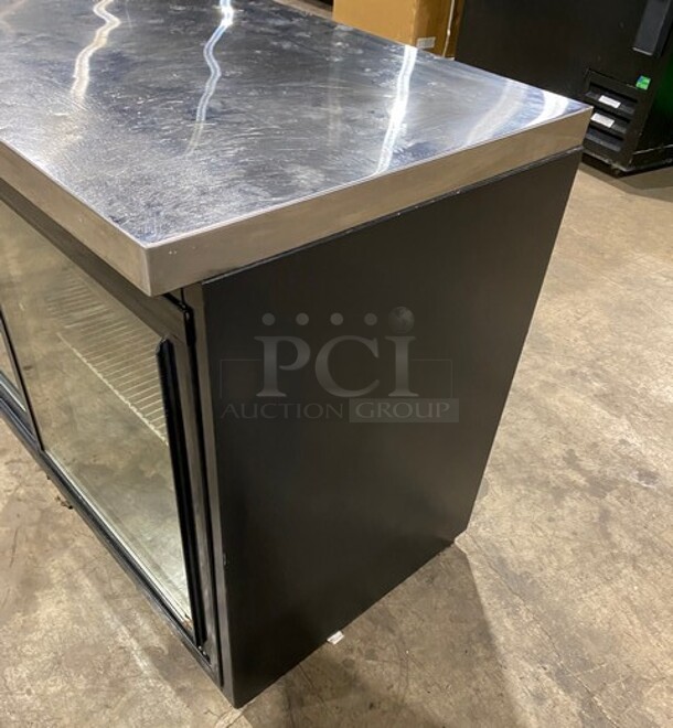 Continental Refrigerator 2 Door Slide Glass Bar Back Cooler! MODEL BBC69-SQD SN:14746704 115V 1PH  - Image 2 of 7