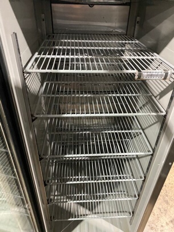 COOL! Hoshizaki Commercial 3 Door Reach In Refrigerator Merchandiser! With View Through Doors! Poly Coated Racks! All Stainless Steel! On Casters! Model: CR3BFGY SN: D80079K 115V 60HZ 1 Phase - Image 7 of 9