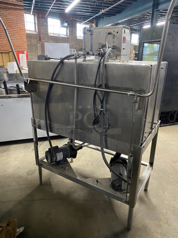 Knight Commercial Double Pass-Through Straight Dishwasher! All Stainless steel! On Legs! Model: KLE235D SN: D20226 115V 60HZ 1 Phase - Image 4 of 11