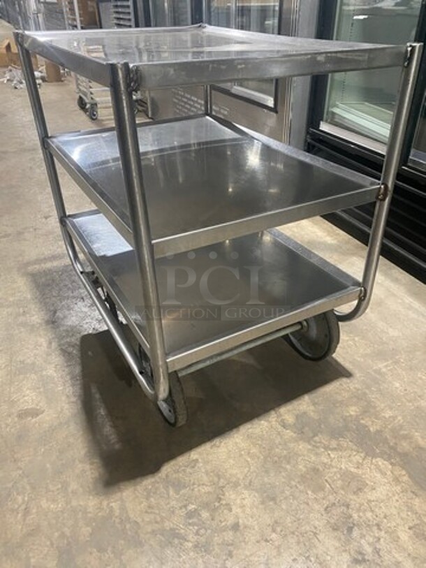 Commercial 3 Tier Utility Cart! Stainless Steel! On Casters! - Image 3 of 8