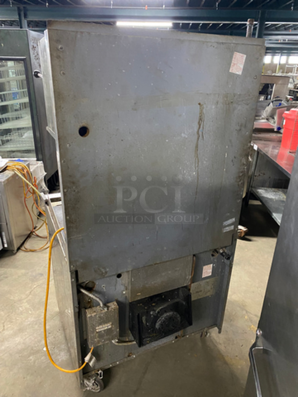 US Range Commercial Natural Gas Powered 2 Burner Stove With Flat Top Griddle! Griddle Has Side Splashes! With Raised Back Splash And Salamander! With Oven Underneath! All Stainless Steel! On Casters! - Image 4 of 11