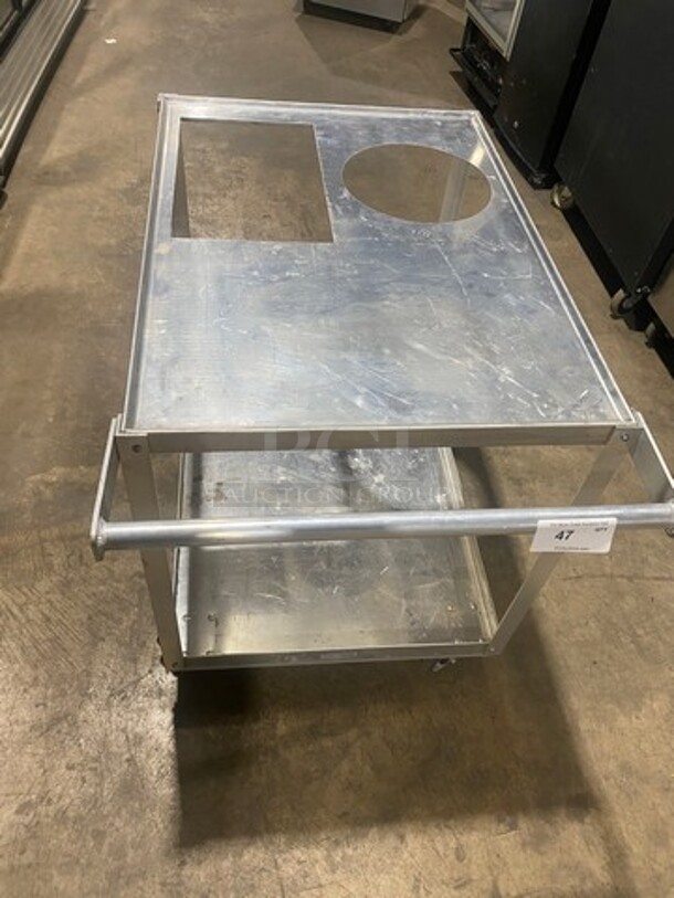 Win Holt Commercial Food Service Cart! With Storage Space Underneath! All Stainless Steel! On Casters! - Image 6 of 8