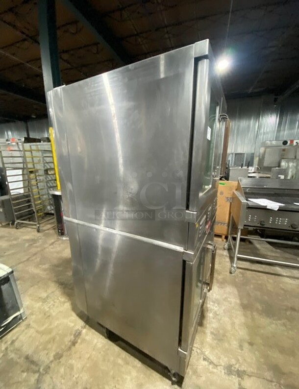 Vulcan Commercial Double Deck Convection Oven! With View Through Doors! Metal Oven Racks! All Stainless Steel! On Casters! 2x Your Bid Makes One Unit! Model: SG1010B SN: 48043916 - Image 4 of 10