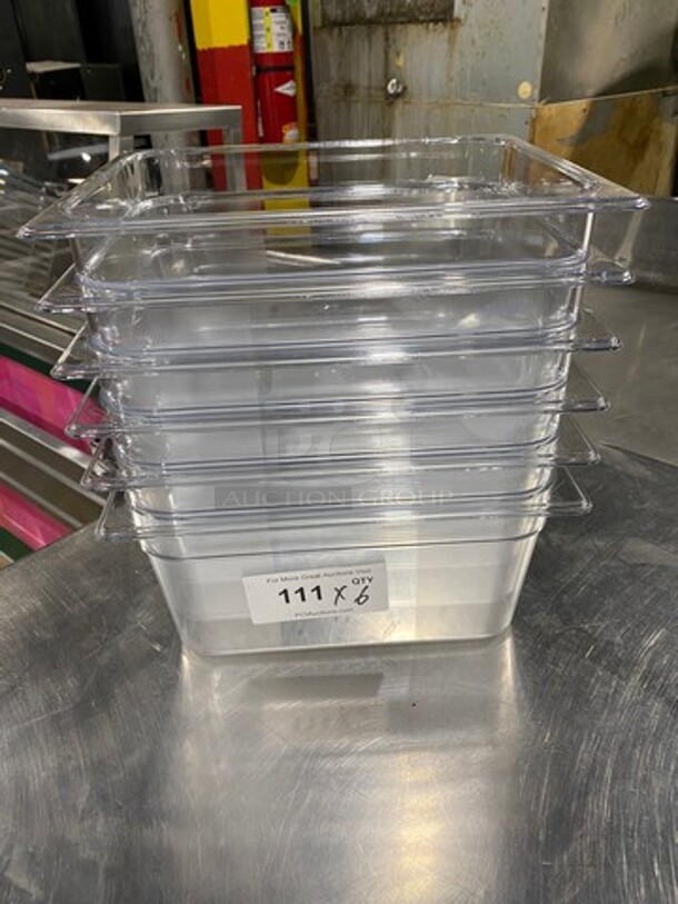 NEW! Rubbermaid Clear Poly Food Containers! 6x Your Bid!