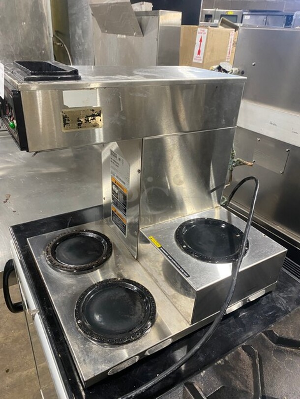 Bunn Commercial Countertop Coffee Brewing Machine! With 3 Pot Warming Stations! With Hot Water Dispenser! All Stainless Steel! Model CWTF15 Serial CWTF345097! 120V 1Phase! - Image 3 of 8