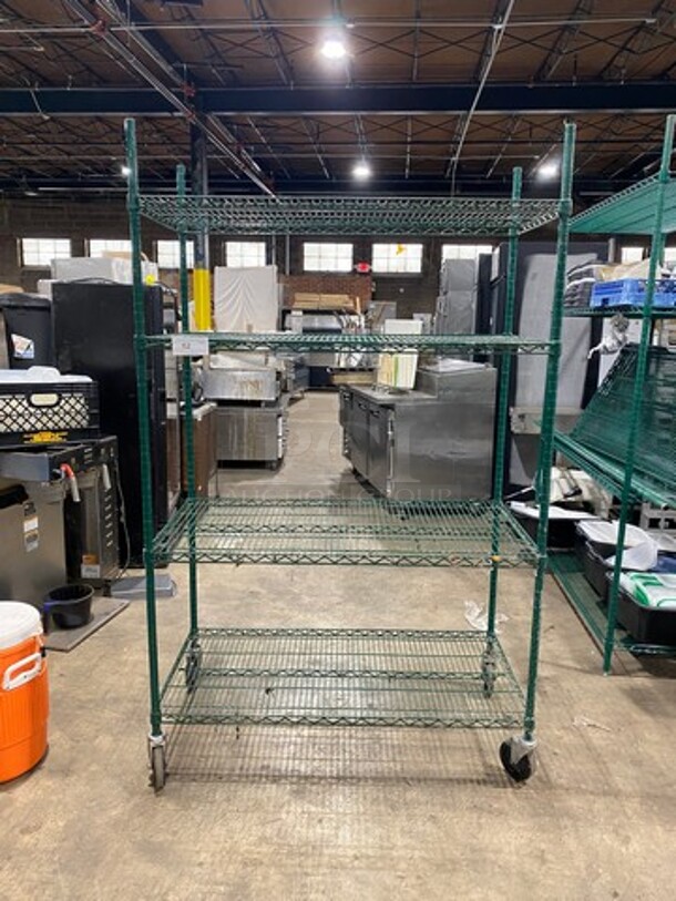 Metro 4 Tier Shelf! On Casters! BUYER MUST DISMANTLE! PCI CANNOT DISMANTLE FOR SHIPPING! PLEASE CONSIDER FREIGHT CHARGES! - Image 1 of 8