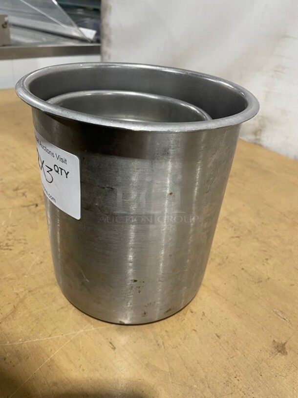 Vollrath Stainless Steel Assorted Bain Marie Pots! 3X Your Bid!  - Image 3 of 10