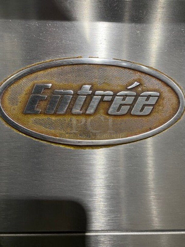 Entree Commercial Natural Gas Powered Deep Fat Fryer! With Backsplash! With 2 Metal Frying Baskets! All Stainless Steel! On Legs! Model: F3N SN: 13070483V - Image 9 of 12