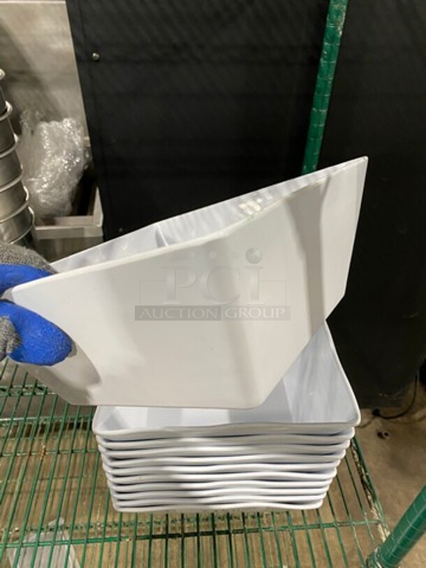 White Poly Square Salad Bowls! 11x Your Bid! - Image 4 of 7