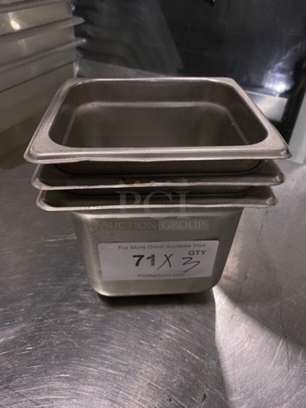 Commercial Steam Table/ Prep Table Food Pans! All Stainless Steel! 3x Your Bid! - Image 1 of 4