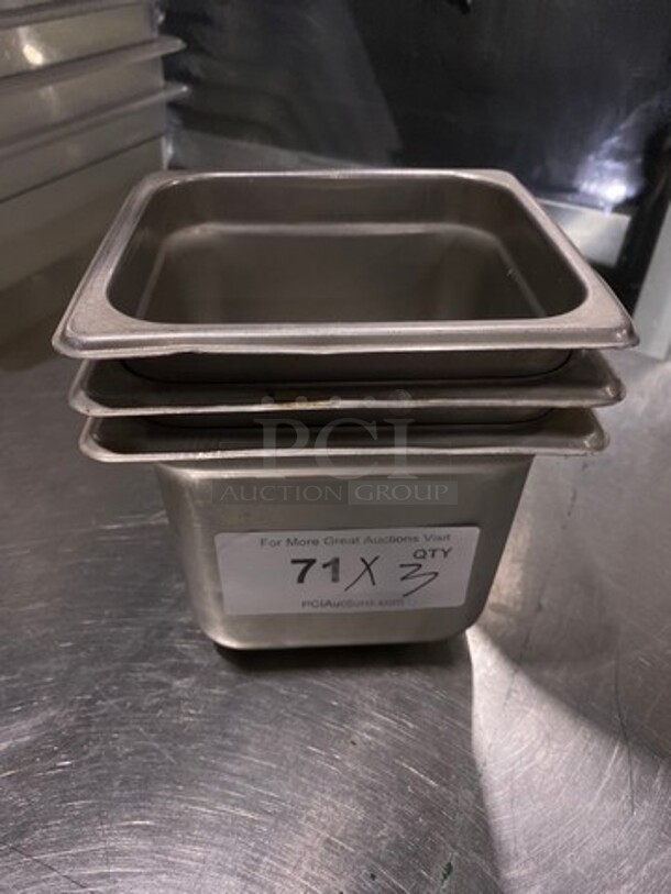 Commercial Steam Table/ Prep Table Food Pans! All Stainless Steel! 3x Your Bid! - Item #1097473