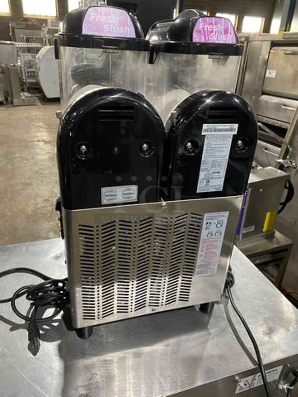 Icetro Commercial Countertop 2 Flavor Slushie/ Frozen Beverage Dispenser! Stainless Steel body! On Small Legs! Model: SSM52 115V - Image 4 of 10