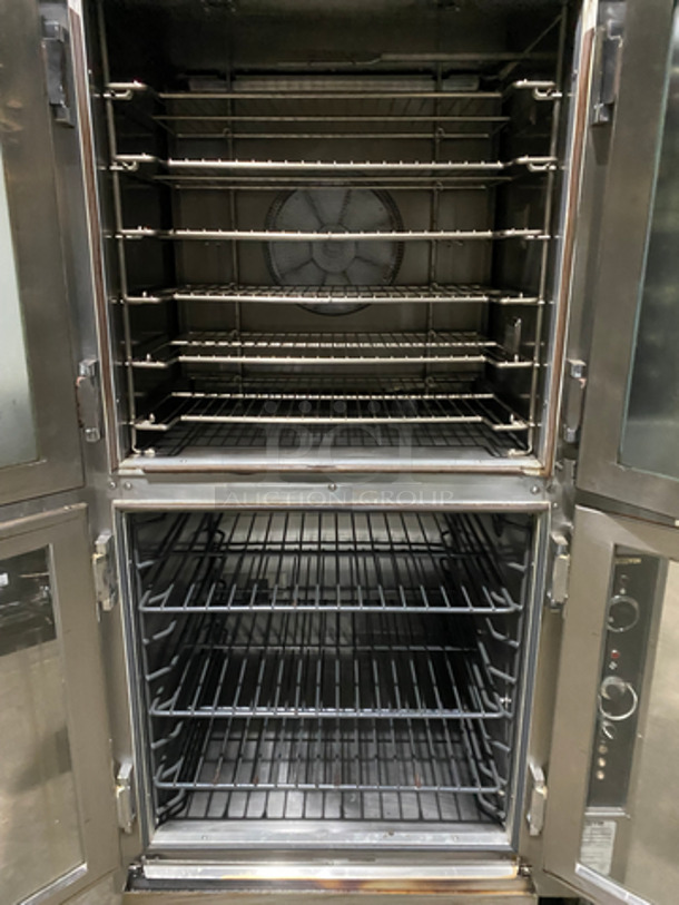 BEAUTIFUL! LATE MODEL! Doyon Baking Equipment Commercial Double Deck Electric Powered Convection/Proofer Oven! With Steam Injection! With View Through Doors! With Metal Oven Racks! All Stainless Steel! On Casters! 2x Your Bid! Model: JAOP6SL SN: 213550001211 208V 60 HZ 3 Phase - Image 5 of 10