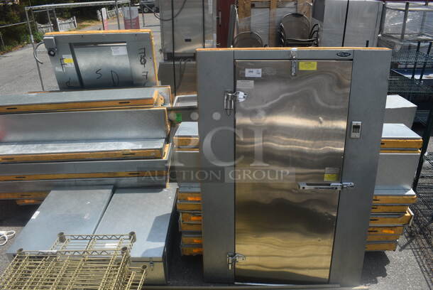 Norlake SELF CONTAINED 6'x6'x6' Walk In Cooler with Floor 208-230 Volt 1 Phase Pictures Show Unit In Place Before Removal. - Image 4 of 12