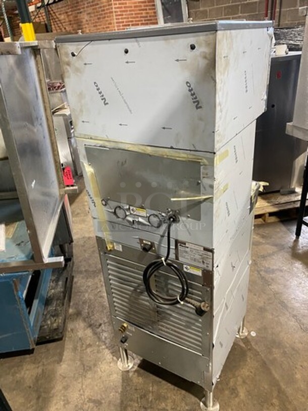 LATE MODEL! 2019 Follett Commercial Ice And Water Dispenser! All Stainless Steel! On Legs! MISSING FRONT COVER! Symphony Series Model: 25FB425W 115V 60HZ 1 Phase - Image 4 of 10