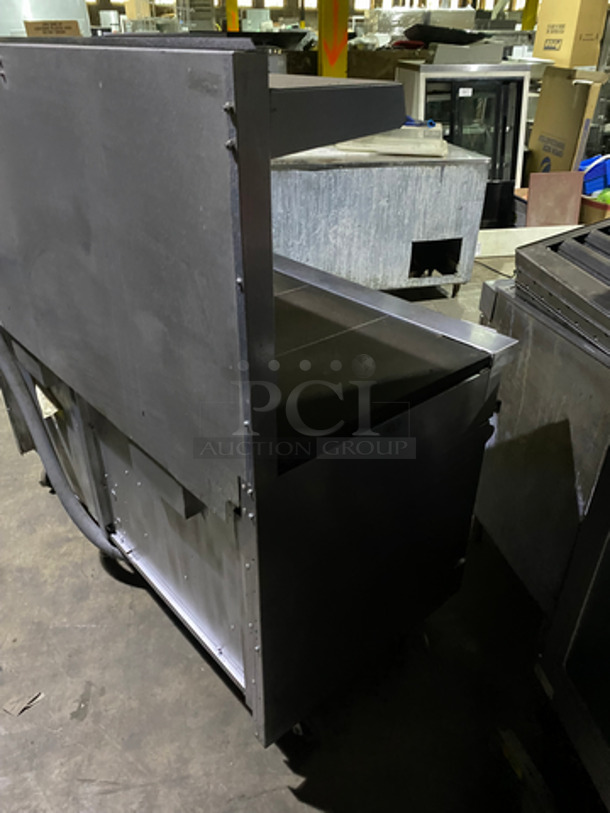 AN AMAZING FIND! Vulcan Commercial Natural Gas Powered 36 Inch French Top/24 Inch Flat Griddle Combo! With Backsplash & Overhead Salamander Shelf! With 2 Full Size Ovens Underneath! With Metal Oven Racks! All Stainless Steel! On Casters! Model: E60FL227 SN: 481550759 208/240V 1 Phase - Image 3 of 11
