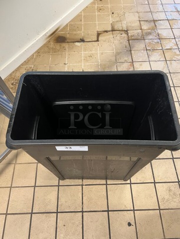 Black Poly Slim Style Trash Bin! - Image 2 of 4