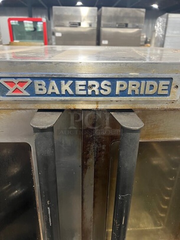 Bakers Pride Commercial Single Deck Convection Oven! With View Through Doors! Metal Oven Racks! All Stainless Steel! On Legs! - Image 3 of 9