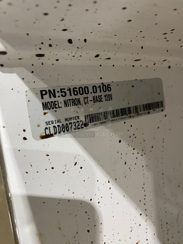 Bunn Commercial Nitron Cold Draft Countertop Coffee Dispenser! With Dual Nitro & Cold Brew Chrome Dispensers! On Legs! 120V 1 Phase! Model: NITRON, CT-BASE 120V SN: CLDD007322! - Image 8 of 11