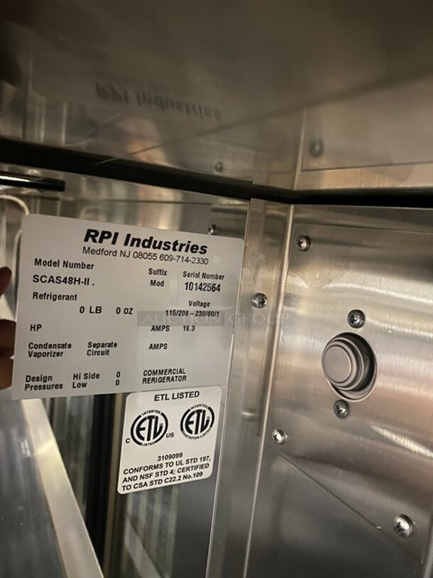 RPI Industries Stainless Steel Commercial Open Grab N Go Merchandiser! MODEL SCAS48H SN:10142564 115/208V 1PH - Image 6 of 9