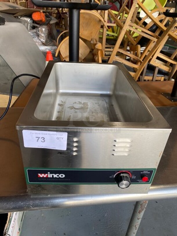 Winco Commercial Countertop Single Well Food Warmer! All Stainless Steel! Model: FWS600 SN: FWS60010014895 120V - Image 1 of 8