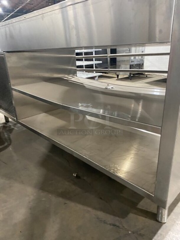 OUT OF THE BOX! NEVER USED! Bayonne Commerical 5 Bay Cold Pan/Cold Food Buffet Counter! With Folding Serving Counter! With 2 Shelf Storage Underneath! All Stainless Steel! On Legs! Model: CPM72 SN: 7195 120V 60HZ 1 Phase - Image 6 of 10