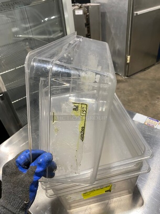 Winco Clear Poly Food Containers! 4x Your Bid! - Image 4 of 7