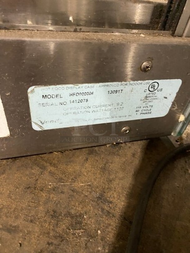 Vendo Commercial Countertop Food Warming Display Case! All Stainless Steel! Model: HFD000006 SN: 1412075 115V 60HZ 1 Phase - Image 7 of 8