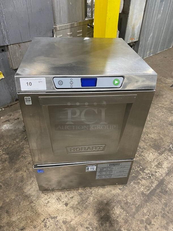 Amazing! Late Model! HOBART Stainless Steel Commercial Undercounter Dishwasher! MODEL LXER Serial 231190669! 120/208-240v 1PH
 - Image 1 of 8