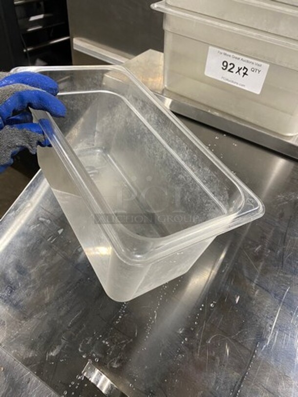 Cambro Clear Poly 1/3x6" Food Containers! 7x Your Bid! - Image 4 of 8