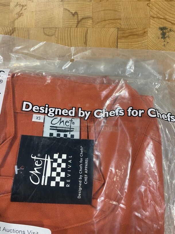 NEW! Chef Revival Cool Crew Fresh Spice Jacket with Snap Button! Size xsmall! 6x Your Bid! - Image 2 of 4