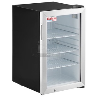 BRAND NEW SCRATCH & DENT! Galaxy CRG-3 Black Customizable Countertop Display Refrigerated Merchandiser. - 2.5 cu ft. 17-1/8x19-11/16x27-5/16 Door framing is damaged.