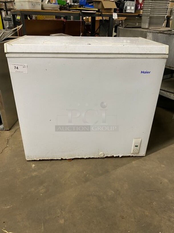 Haier White Commercial Chest Freezer/ Cooler! Model: IICM071PA SN: B300GJE5600WTDCR2117 115V 60HZ