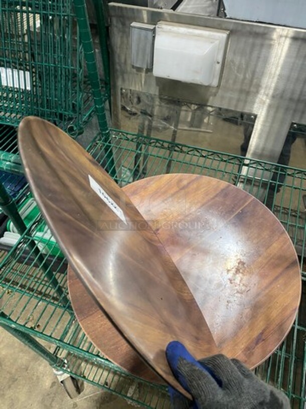 Carlisle Wooden Pattern Top Poly Food Display Platter! 2x Your Bid! - Image 6 of 6