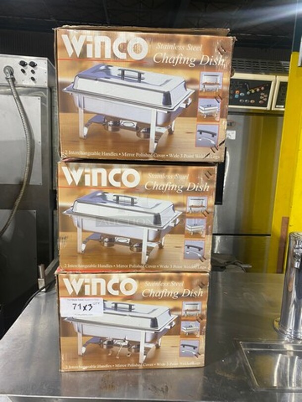 Winco Stainless Steel Chafing Dish! 3x Your Bid! - Image 1 of 5