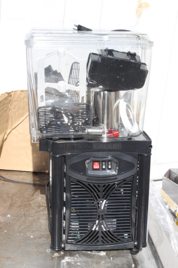 BRAND NEW SCRATCH & DENT! Carnival King RBD5G2 Double 5 Gallon Bowl Refrigerated Beverage Dispenser - 120V. S/N: 24032293 Out of original packaging. Back leg is bent. - Image 3 of 7