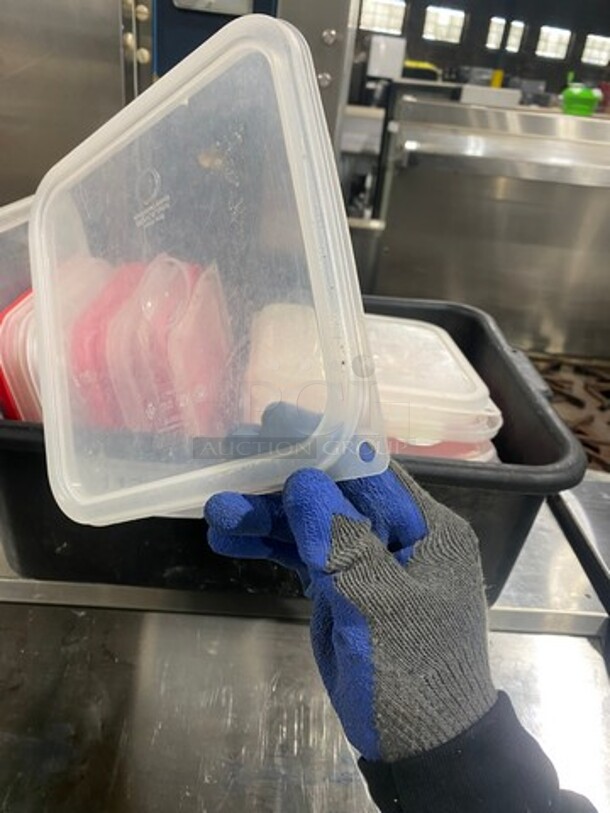 ALL ONE MONEY! Cambro Red And Clear Poly Food Container Lids! - Image 3 of 7