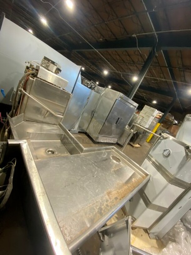 WOW! Noble Commercial Pass-Through Dishwasher Machine! All Stainless Steel! On Legs! With Dual Side Dishwasher Table! With Back Splash! - Image 4 of 12
