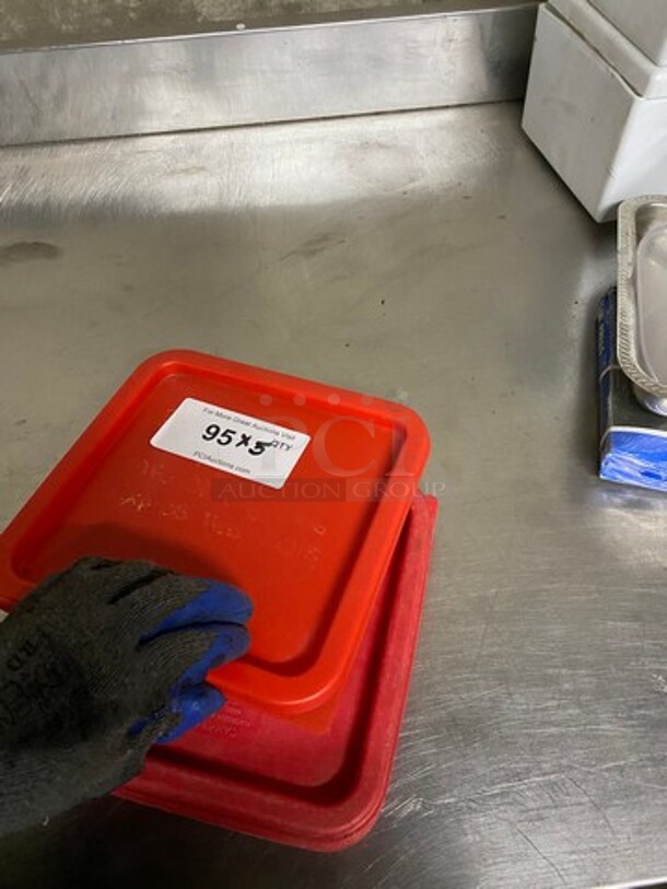 Red Poly Food Container Lids! 5x Your Bid! - Image 5 of 6