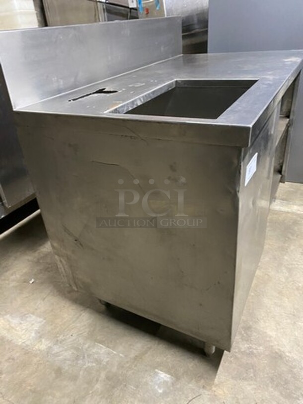 Custom Made Work Top/ Prep Table! With Storage Space Underneath! With Back Splash! All Stainless Steel! On Legs! - Image 2 of 7