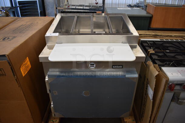 BRAND NEW! 2013 Kairak Model KRP-32S Stainless Steel Commercial Prep Table on Commercial Casters. 115/208 Volts, 1 Phase. 32x32x40