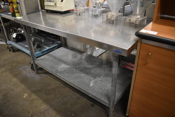 Stainless Steel Commercial Table w/ Metal Under Shelf. 60.5x30x34