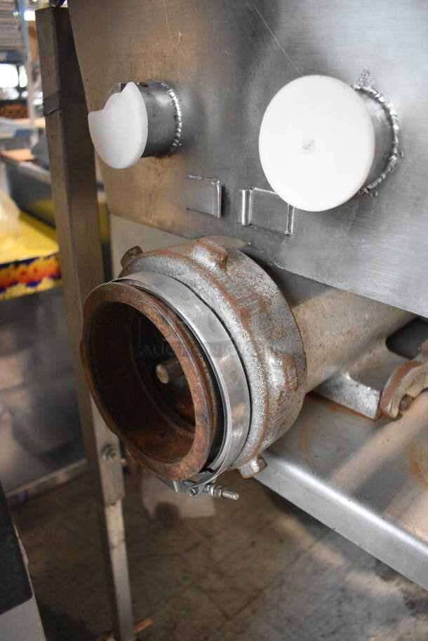 Hollymatic 190 Grinder Stainless Steel Commercial Floor Style Meat Grinder on Commercial Casters. 200 Volts. 36x26x72 - Image 9 of 9