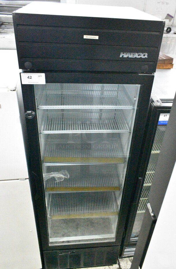 2019 Habco SE18 Metal Commercial Single Door Reach In Cooler Merchandiser w/ Poly Coated Racks. 115 Volts, 1 Phase. Tested and Working! - Image 1 of 5