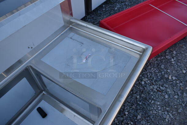 BRAND NEW SCRATCH AND DENT! Regency 600S31620218 Stainless Steel Commercial 3 Bay Sink w/ Dual Drain Boards. No Legs. Bays 16x20. Drain Boards 16.5x22 - Image 4 of 5