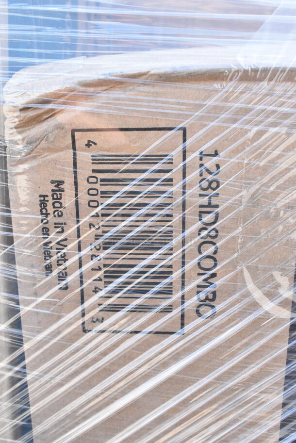 24 BRAND NEW Boxes Including Dart 205HT2 9" x 6" x 3" White Foam 2 Compartment Take Out Container with Perforated Hinged Lid - 200/Case, 128HD8COMBO Choice Heavy Duty 8 oz. Microwavable Translucent Plastic Deli Container and Lid Combo Pack - 240/Case, 500TO883C3 Choice 8" x 8" x 3" Microwaveable 3-Compartment Black / Clear Plastic Hinged Container - 100/Case, 760SOUP16WB Choice 16 oz. White Double Poly-Coated Paper Food Cup - 500/Case, 612510ST Choice 10" Round Standard Weight Foil Take-Out Pan - 250/Case, 127SB24COMBO Choice 24 oz. Clear Plastic Salad Bowl with Lid - 150/Case, 500LSTRWLW Choice 9, 12, 16, 20, and 24 oz. Clear Sip-Through Lid with Extra-Wide Opening - 1000/Case, 394365S Noble Products Powder-Free Disposable Clear Vinyl Gloves for Foodservice - Small - 1000/Case, Dart C57PST1 ClearSeal Hinged Lid Plastic Container 6" x 5 13/16" x 3" - 500/Case, 128HD16BULK Choice Heavy Duty 16 oz. Microwavable Translucent Plastic Deli Container - 480/Case, 130WBKFORKH Choice Black Heavy Weight Wrapped Plastic Fork - 1000/Case. 24 Times Your Bid!  - Image 3 of 12