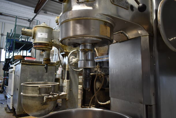 Hobart H-600-DT Metal Commercial Floor Style 60 Quart Planetary Dough Mixer w/ Stainless Steel Mixing Bowl and Whisk Attachment. 208 Volts, 3 Phase.  - Image 4 of 9