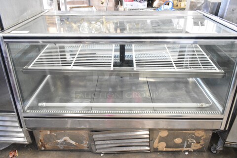 2016 Leader CBK57 S/C Stainless Steel Commercial Floor Style Deli Display Case Merchandiser. 115 Volts, 1 Phase. Tested and Does Not Power On, Appears to be Missing Power Supply