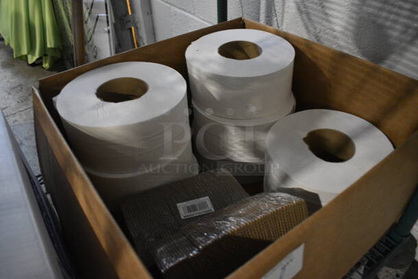 ALL ONE MONEY! Lot of Commercial Toilet Paper Rolls and Coffee Cup Collars! - Image 2 of 3