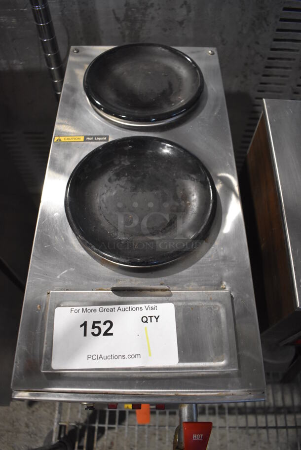 Bloomfield Stainless Steel Commercial 3 Burner Coffee Machine w/ Hot Water Dispenser, Poly Brew Basket and Coffee Pot. 8x20.5x19 - Image 5 of 6